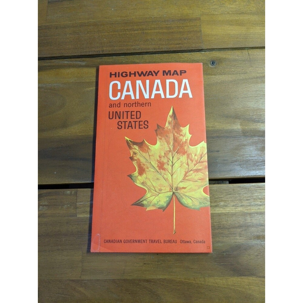 Vintage 1965 Highway Map Canada And Northern United States Travel Brochure